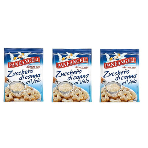 Paneangeli Zucchero di canna a velo Rohrzucker mit Schleier 3x100g Original italienisch Kandiszucker