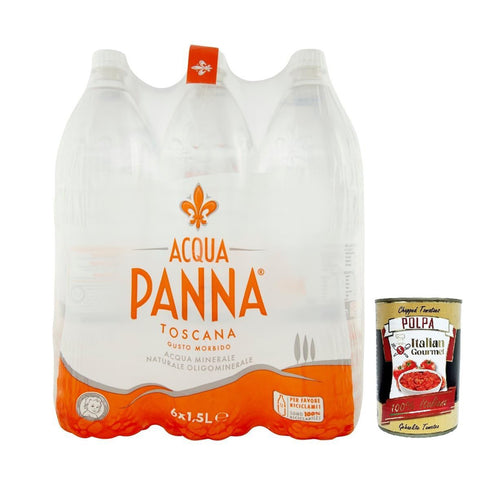 Panna Acqua Still Natural Mineralwasser, natürliches Wasser, Mineral Water 6x 1500 ml Stilles Wasser italienisch Original