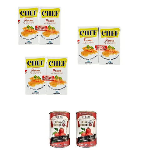 Parmalat Panna Sahne chef al salmone per cucinare Kochcreme creme mit Lachs 2x125g Original italienisch Zutat