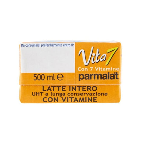 Parmalat Kapseln & Pads 14x Parmalat Vita 7 Latte Intero UHT con Vitamine Vollmilch, lange Haltbarkeit, reich an Vitaminen 500 ml  SONDERANGEBOT 8002580036006