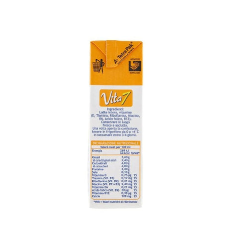 Parmalat Kapseln & Pads 14x Parmalat Vita 7 Latte Intero UHT con Vitamine Vollmilch, lange Haltbarkeit, reich an Vitaminen 500 ml  SONDERANGEBOT 8002580036006