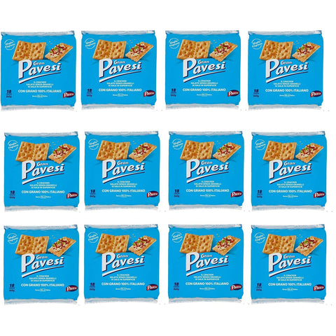 Pavesi Gran Crackers ungesalzen kekse gebäck 12x560g Original italienisch