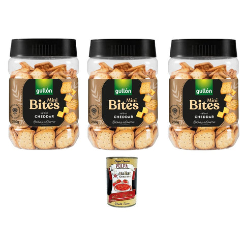 Pavesi Gullon Crackers Cheddar 250 Gr + Italian Goumet polpa 400 g italienisch Original
