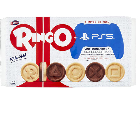 Pavesi Familienpackung Kekse Ringo 6x55g Kuchen mit Vanille snack cookies riegel schokoriegel 6x Original italienisch