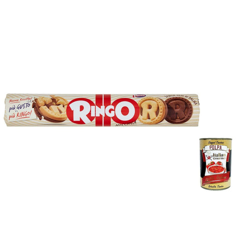 Pavesi Ringo Kekse mit Haselnuss 165 g 6x italienisch Original + kostenlos polpa 400 g