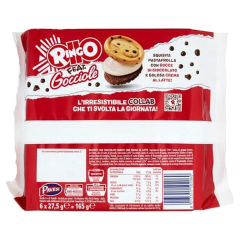 Pavesi Kekse 9x Ringo Feat. Gocciole Limited Edition Snack 6 Portionen 165g
