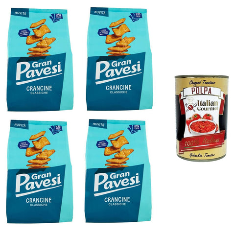Pavesi Gran Pavesi Crancine Classiche Klassischer Crancine 4x180 g italienisch Original Pastasauce + kostenlos polpa 400 g