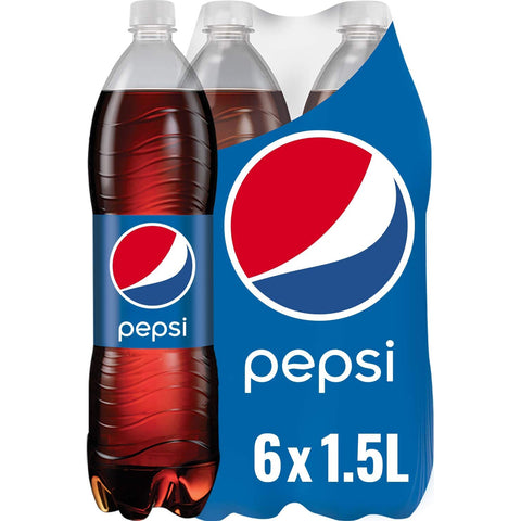 Pepsi Cola – Das von – Koffeinhaltige Cola in Der Flasche – 6x1,5l Original italienisch Getränk