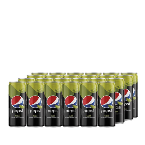 Pepsi Cola Lime (24 x 330 ml) Erfrischende Pepsi Cola mit Limettengeschmack italienisch Original