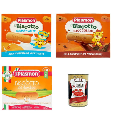 Plasmon Kekse Plasmon Testpaket Biscotto classico, cioccolato e crema al latte 12m+ 3x 320 g Kekse italienisch Original 8001040421727