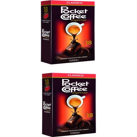 Pocket Coffee Ferrero Taschen-Kaffee, 18 Stück, 225 g, 2 Stück italienisch Original