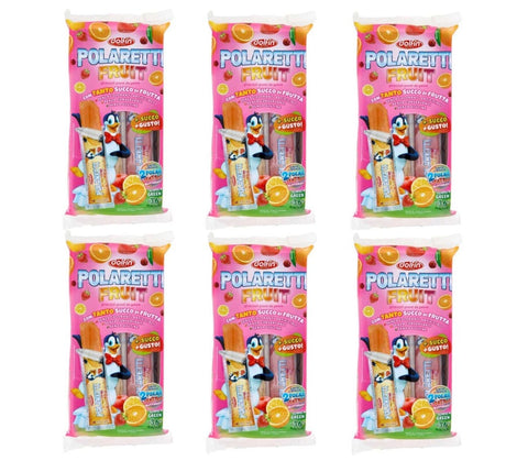 Polaretti Eis am Stiel & Wassereis 6x Polaretti Fruit Girl Ice Eis cream Lollies mit Fruchtsaft zum Einfriere 10x40 ml italienisch Original SONDERANGEBOT 8002267025422