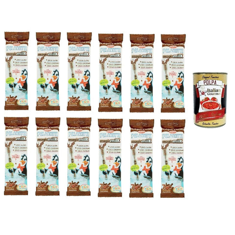 Polaretti Dolfin Polaretti MagicMilk Strohhalme Schokolade. Ohne Konservierungsstoffe glutenfrei und ohne Farbstoffe 12x italienisch Original