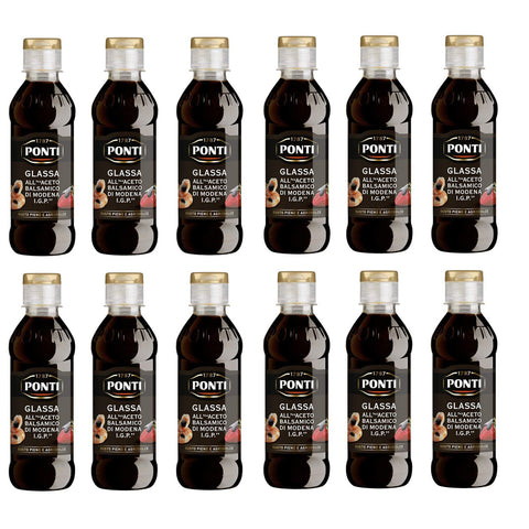 Ponti Aceto Balsamico di Modena IGP Balsamico - Essig sauce Würzsaucen 12x 250ml Original italienisch