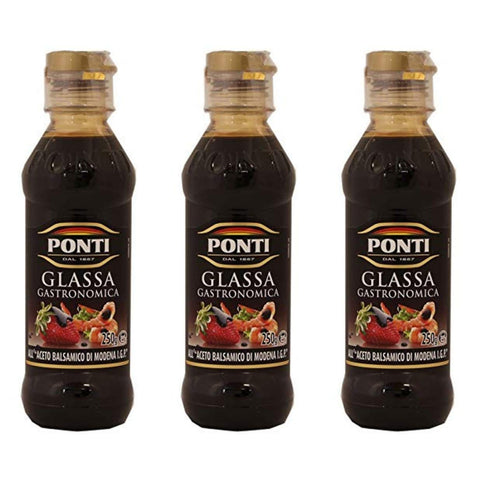 Ponti Aceto Balsamico di Modena IGP Balsamico - Essig sauce Würzsaucen 3x 250ml Original italienisch