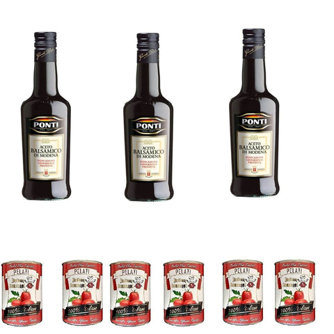 Ponti Aceto balsamico di Modena IGP Essig Würzsaucen Aci. 6% 3x500ml Original italienisch