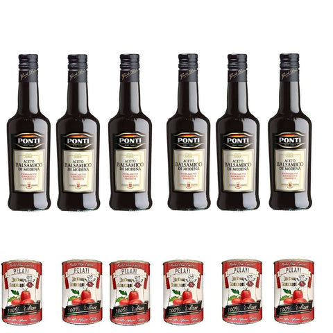Ponti Aceto balsamico di Modena IGP Essig Würzsaucen Aci. 6% 6x500ml Original italienisch