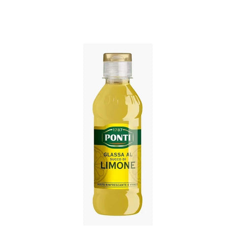 Ponti Glassa al succo di Limone Gastronomische Glasur mit Zitronensaft würzsaucen erfrischender und lebendiger Geschmack 12x220g Original italienisch