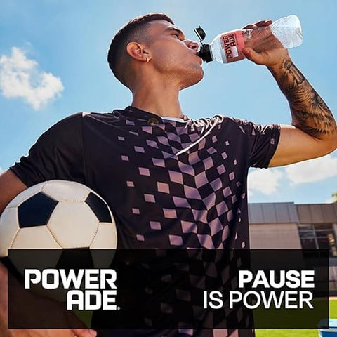 Powerade Energy Drinks 12x POWERADE Active Peach Apple Pfirsich-Apfel-Wasser – Kalorienfreies und zuckerfreies Erfrischungsgetränk mit den Vitaminen B3 und B6 – Sportgetränk mit Mikronährstoffen in Einwegflaschen PET 500 ml 5449000341556