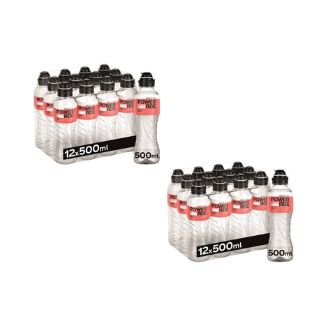 Powerade Energy Drinks 24x POWERADE Active Peach Apple Pfirsich-Apfel-Wasser – Kalorienfreies und zuckerfreies Erfrischungsgetränk mit den Vitaminen B3 und B6 – Sportgetränk mit Mikronährstoffen in Einwegflaschen PET 500 ml 5449000341556