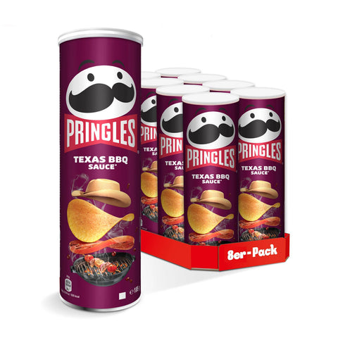 Pringles Texas BBQ Sauce ( der unwiderstehliche Snack Klassiker in der praktischen Dose knackige Chips mit 8 x 165 g italienisch Original