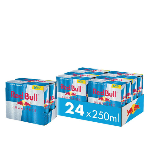 Red Bull Sugarfree, 4x6er Pack Dosen, EINWEG ( ) 24x250ML Original italienisch