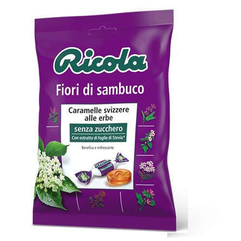 Ricola Fiori di Sambuco bonbon ältere Blumen erfrischend ohne zucker 70g italienisch Original