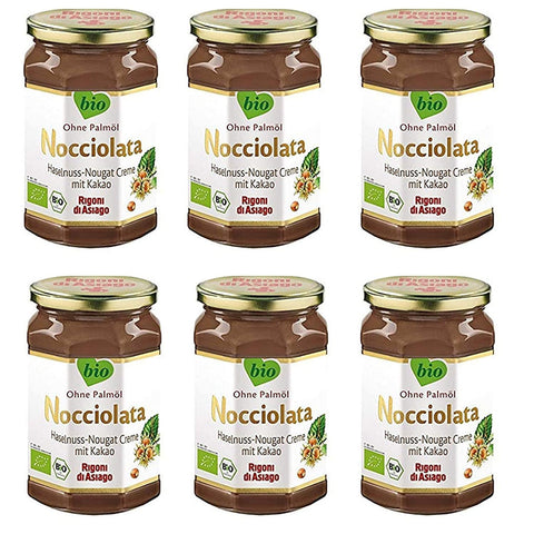 Rigoni di Asiago - Nocciolata - Nuss Nougat Creme Haselnusscreme ohne Palmöl Nuss Nougat Creme ohne Palmöl Leckerer Brotaufstrich 6x650 g italienisch Original