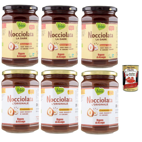Rigoni di Asiago Nocciolata Testpaket, Classica und La Dark, Milchfrei, 6x650 g, Haselnusscreme ohne Palmöl, Nuss Nougat Creme ohne Palmöl, Leckerer