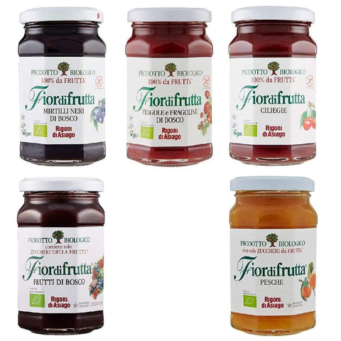 Rigoni di Asiago Konfitüren Rigoni di Asiago Fiordifrutta Testpaket Italienische Marmelade Marmelade BIO 5X 250g Original italienisch