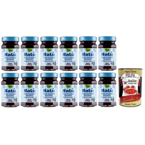 Rigoni di asiago Konfitüren Rigoni di asiago Natù Mirtilli Neri di Bosco Bio Blaubeerenzubereitung Blaubeerenkonfitüre Ohne Zuckerzusatz 12x 240g italienisch Original 8052575090025