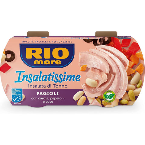 Rio mare Insalatissime fagioli e tonno Mischung aus Bohnen und Thunfisch 2x160g Original italienisch Sauce