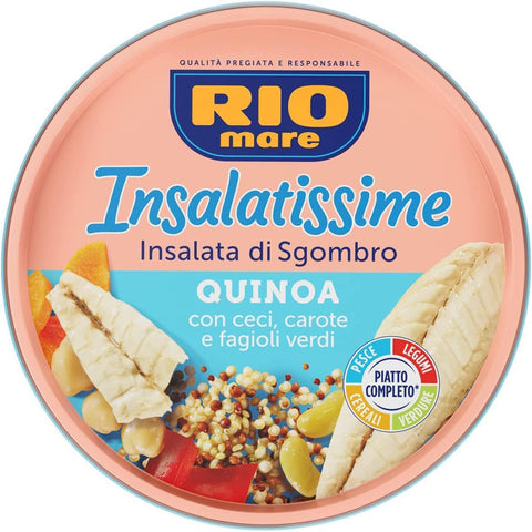 Rio mare Insalatissime Quinoa und Makrele mit Kichererbsen Karotten und grünen Bohnen 6x 220 g italienisch Original