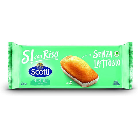 Riso Scotti Reiswaffeln Riso Scotti PlumCake con Riso Senza Lattosio Pflaumenkuchen mit Reis laktosefrei ( 6 x 31,7g ) 190g kuchen ohne Palmöl ohne Milchproteine 3x Original italienisch 8001860210051