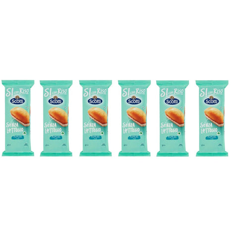 Riso Scotti Reiswaffeln Riso Scotti PlumCake con Riso Senza Lattosio Pflaumenkuchen mit Reis laktosefrei ( 6 x 31, 7g ) kuchen ohne Palmöl ohne Milchproteine 6x 190g Original italienisch 8001860210051
