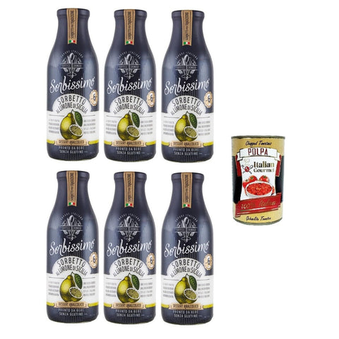 Ristora Sorbissimo Sorbetto al Limone di Sicilia Sizilianisches Zitronensorbet 6x500 ml Kaffee italienisch Original