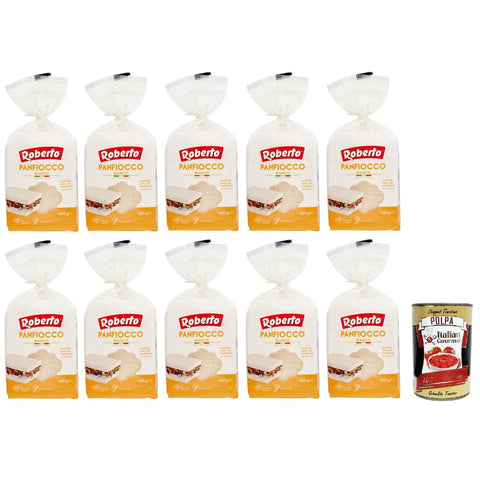 Roberto Brot & Backwaren Roberto Panfiocco Bianco Weiches Weißbrot Ohne Kruste Krustenloses Brot 10x 400g italienisch Original 8003490045935