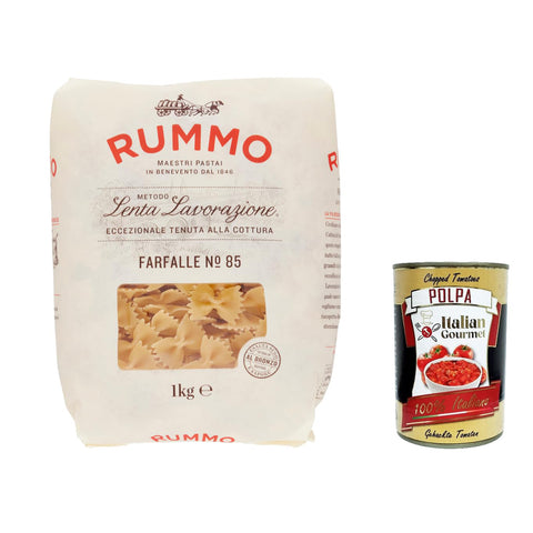 Rummo Farfalle N. 85 Hartweizengrieß Pasta Nudeln Packung 12x 1kg italienisch Original