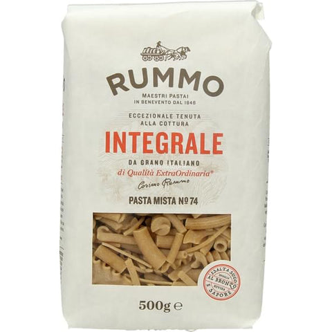 Rummo Pack Pasta Mista Integrale N°74,Vollkornnudeln Nudeln Vollkorn Italienische Pasta 500 g italienisch Original