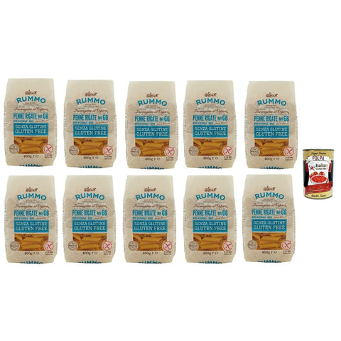 Rummo Internationale Nudeln Rummo Pasta Penne Rigate N° 66 senza Glutine, gluten free, 100% Pasta nudeln glutenfrei 10x 400g inkl. Italian Gourmet polpa 400g Original italienisch 8008343880664