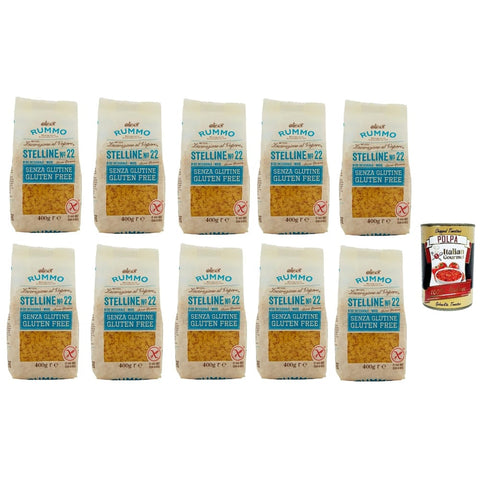Rummo Internationale Nudeln Rummo Pasta Stelline N° 22 senza Glutine, gluten free, 100% Pasta nudeln glutenfrei 10x 400g inkl. Italian Gourmet polpa 400g Original italienisch 8008343880220
