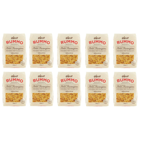 Rummo Farfalle N°85 Pasta Lenta Lavorazione Teigwaren aus Hartweizengrieß Bronze Zeichnung 10x500g Original italienisch