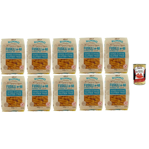 Rummo Pasta Nudeln Glutenfreie Fusilli N° 48, Bronze Gezeichnete gluteinfrei, perfekt für Menschen mit Zöliakie oder Glutenunverträglichkeit, 10x 400 g italienisch Original