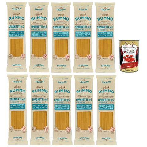 Rummo Pasta Nudeln Glutenfreie Spaghetti, Bronze Gezeichnete gluteinfrei, perfekt für Menschen mit Zöliakie oder Glutenunverträglichkeit, 10x 400 g italienisch Original