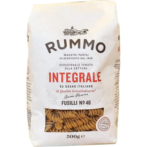Rummo Nudeln & Pasta Rummo Pasta Fusilli Integrali N°48,Vollkornnudeln Nudeln Vollkorn Italienische Pasta 500g 16er-Pack Original italienisch 8008343709484