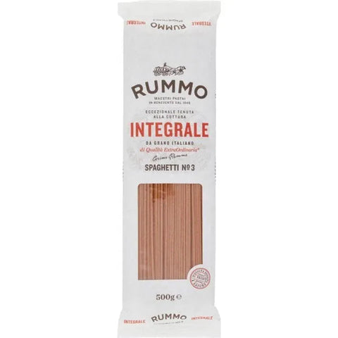 Rummo Pasta Integrale Spaghetti N. 3 Vollkornnudeln Nudeln Vollkorn Italienische Pasta 500 g 10x italienisch Original + kostenlos polpa 400 g