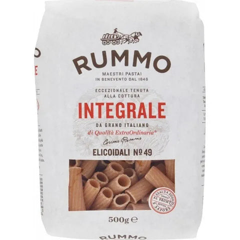 Rummo Pasta Integrale Elicoidali N. 49, Vollkornnudeln Nudeln Vollkorn Italienische Pasta 500 g italienisch Original