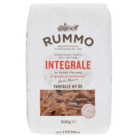 Rummo Pasta Integrale Farfalle N. 85, Vollkornnudeln Nudeln Vollkorn Italienische Pasta 500 g italienisch Original