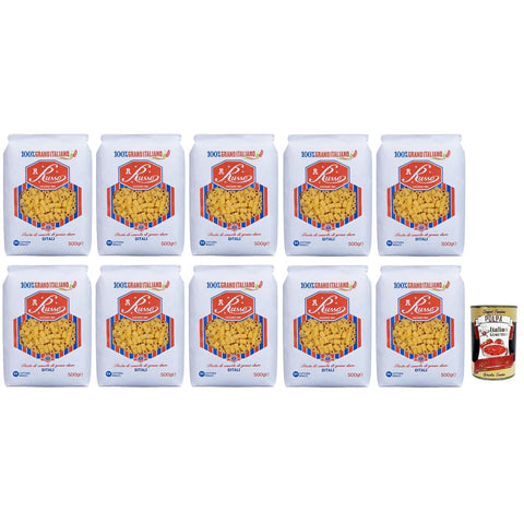 Russo Nudeln & Pasta Russo Ditali N°11 Hartweizengrieß Pasta,100% Italienischer Weizen,500 g Packung Nudeln & Pasta italienisch Original 8000139922763