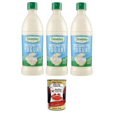 Salsa Dressing Yogurt Salsas Salsa Dressing Yogurt Joghurt-Dressing-Sauce 3x500ml Original italienisch inkl. Italian Gourmet Polpa 400g